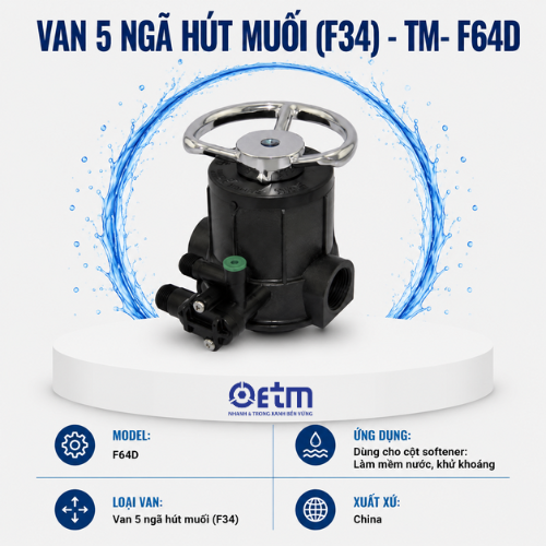 Van 5 ngã hút muối (F34) - TM- F64D